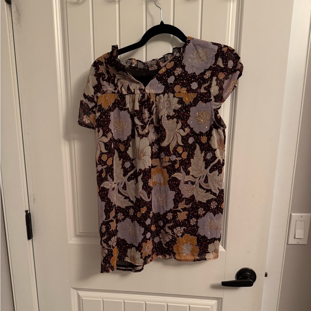 Glitter multicoloured blouse size L by Kenar